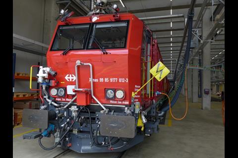 The two dedicated fire and rescue trains for the Gotthard Base Tunnel were ordered from a Windhoff/Dräger consortium in 2012. Photo: Lorenz Degen